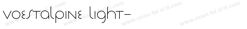 voestalpine Light字体转换